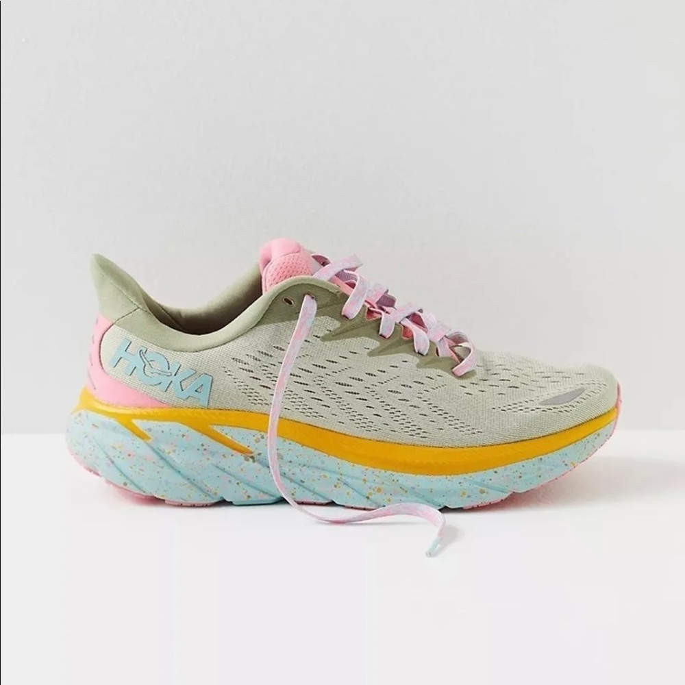 SOLD | HOKA Free People Clifton - size 6 (W) seaweed/green tea FP Movement HOKA